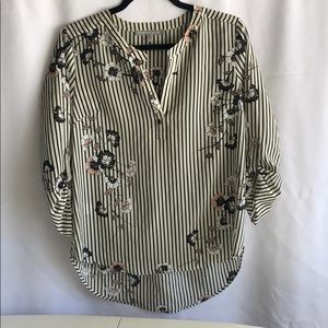 Floral & Striped Blouse